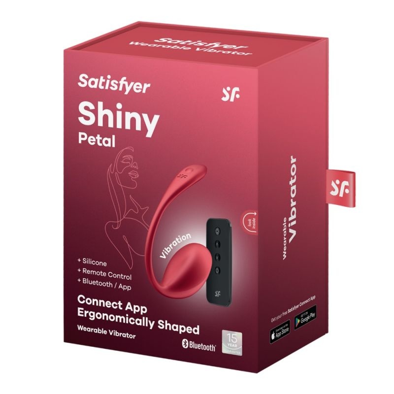 Vibrator cu telecomanda Satisfyer Shiny Petal red