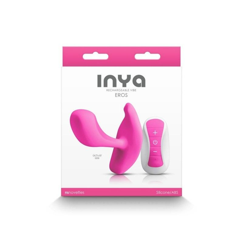 Vibrator din silicon cu telecomanda INYA - Eros - Pink (11cm)