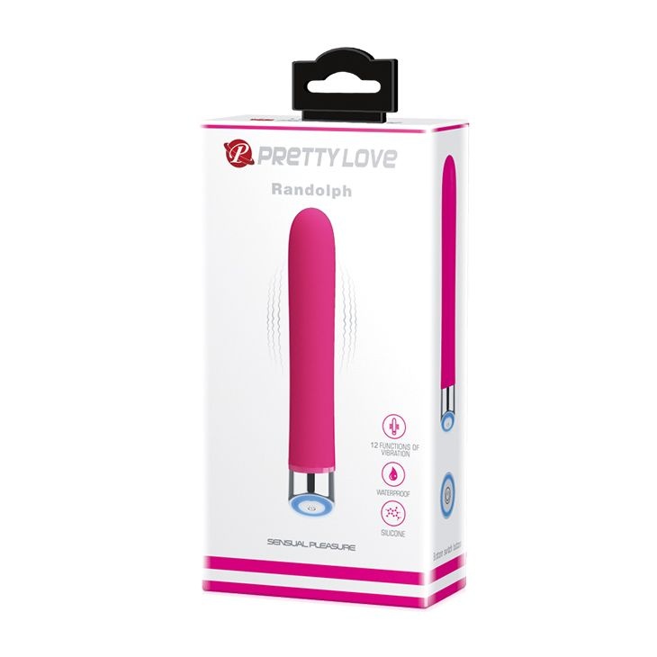 Vibrator elegant din silicon si cu 12 functii de vibratie Pretty Love Randolph PINK 16.7cm