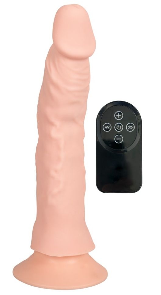 Vibrator flexibil realist cu ventuza, 10 moduri de vibratie Bendable RC Vibrator (21,5 cm) - 1 | YEO