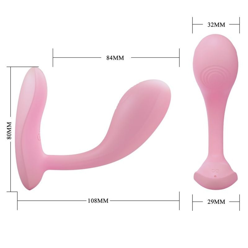 Vibrator G-Spot din silicon, cu aplicatie PRETTY LOVE BAIRD