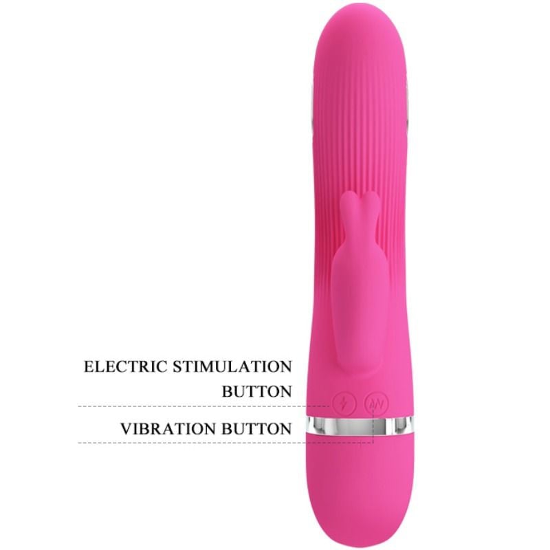 Vibrator rabbit din silicon, cu stimulare electrica Pretty Love Ingram (19.2cm) - 3 | YEO