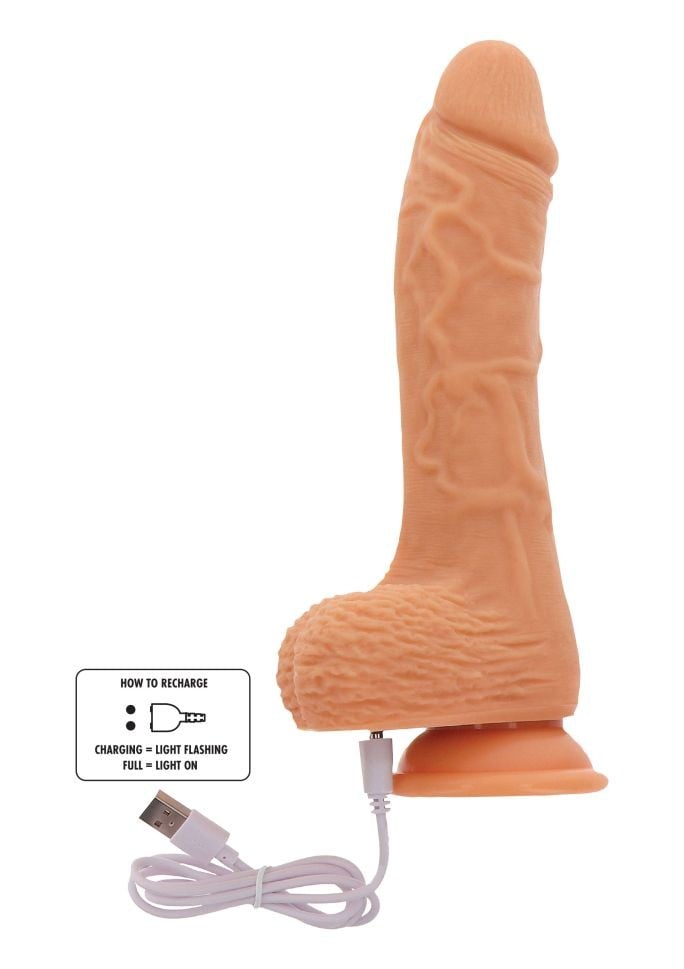 Vibrator realistic 8 moduri de rotație, 6 moduri de pulsatii si 2 viteze de vibratii Dildo (20 cm) - 1 | YEO