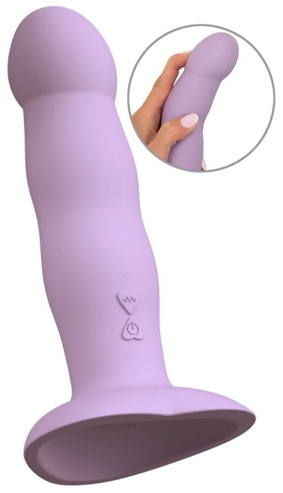 Vibrator Silicon Heart Guy Purple 19.5cm in SexShop KUR Romania