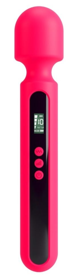 Vibrator wand cu cap flexibil 10 moduri de vibratie Pink Sunset Wand Vibrator (29,8 cm)