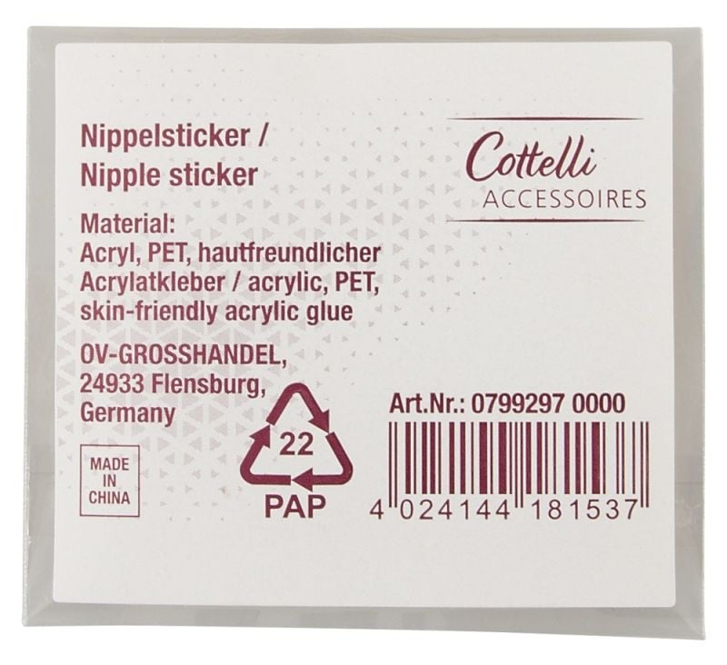 Accesorii sfarcuri Nipple Sticker, Cottelli Accesories, black