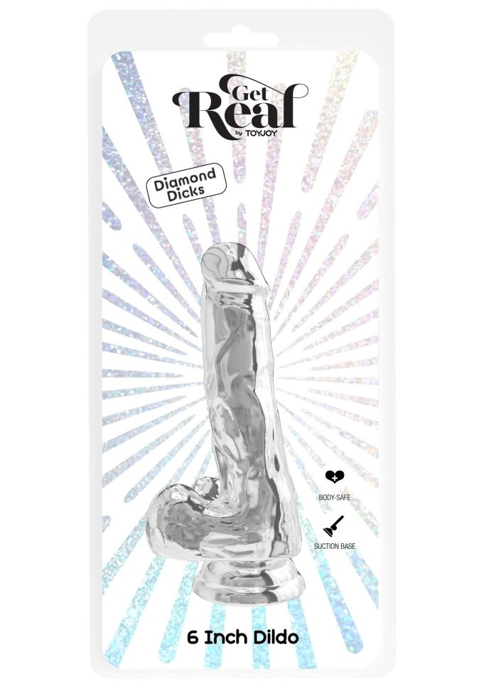 Clear Dildo w. Balls 6 inch (16 cm) - 2 | YEO