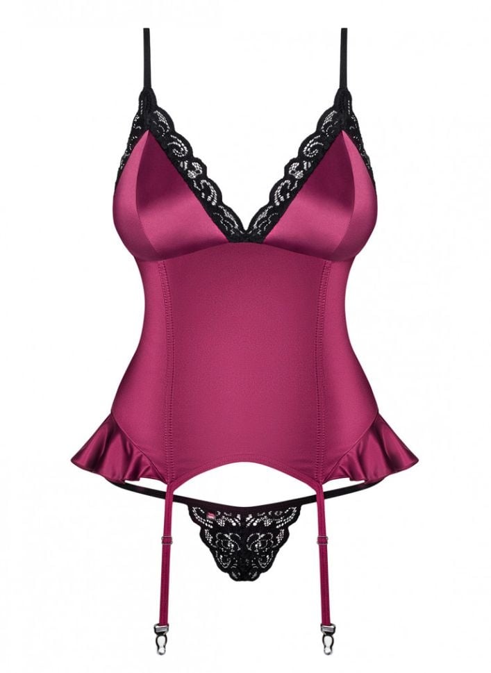 Corset si bikini Obsessive 845-COR-5, pink - S/M - 2 | YEO