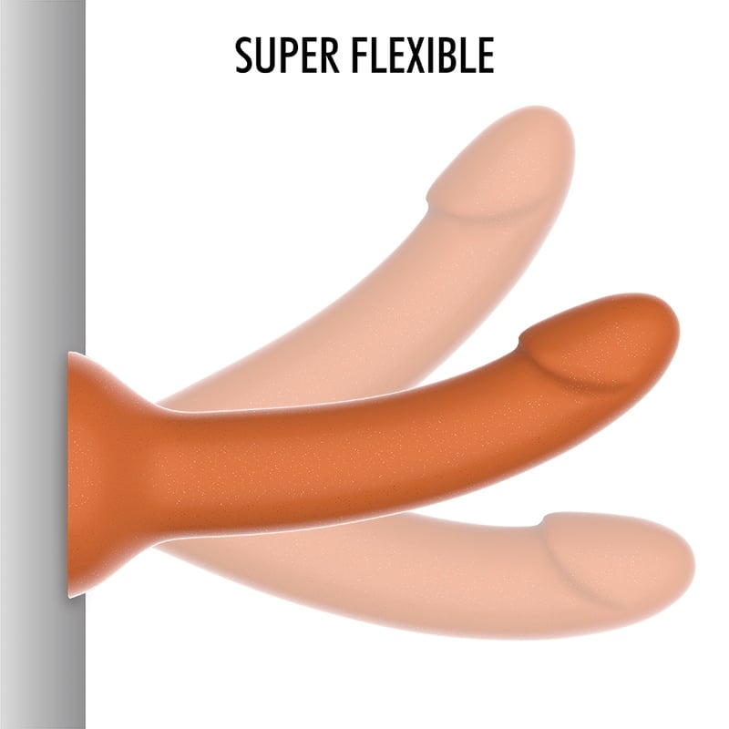 Dildo cu ventuza, din silicon super flexibil MYTHOLOGY RUNE-ROYAL FANTASY marime M auriu