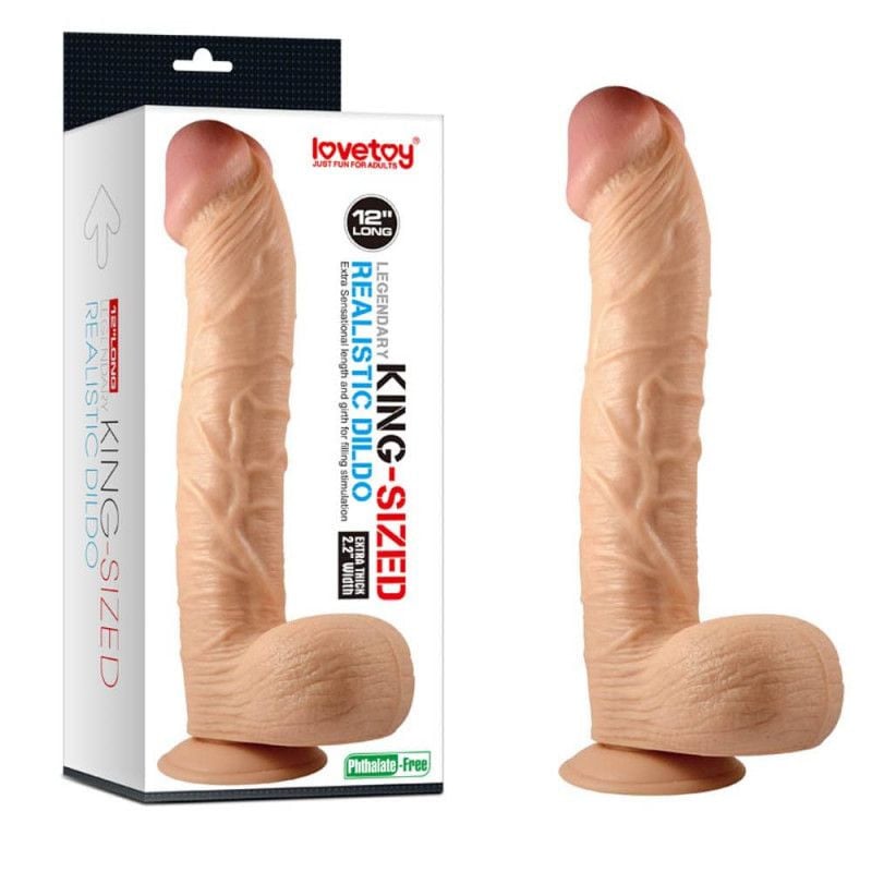 Dildo de marime gigantica, cu ventuza pentru fixare Legendary King-sized Realistic Dildo 30 x 5.6cm