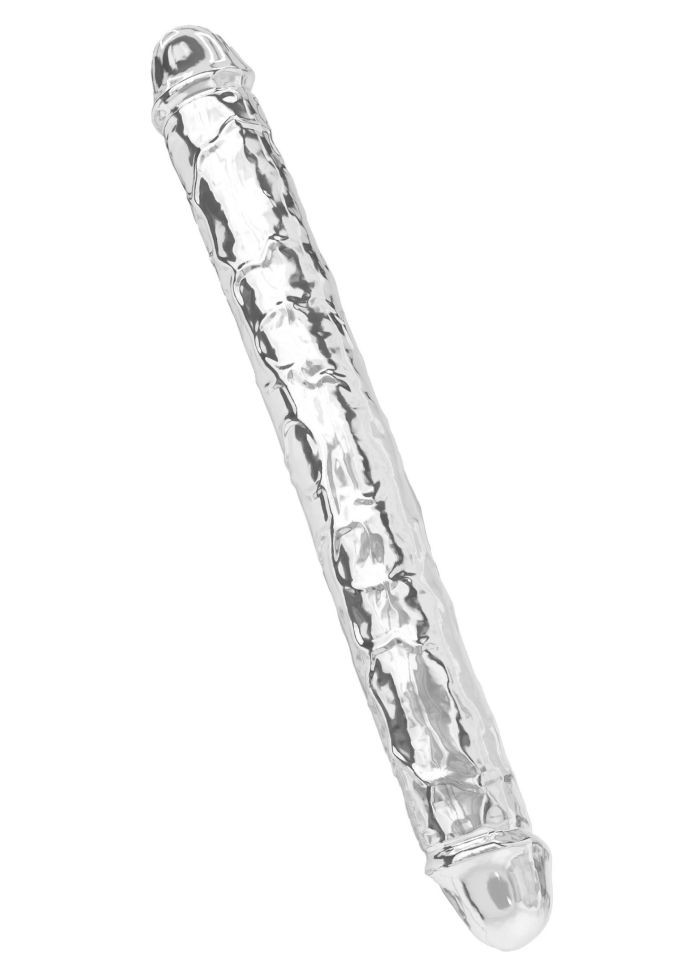 Dildo dublu realist Clear Double Dong (34,5 cm)