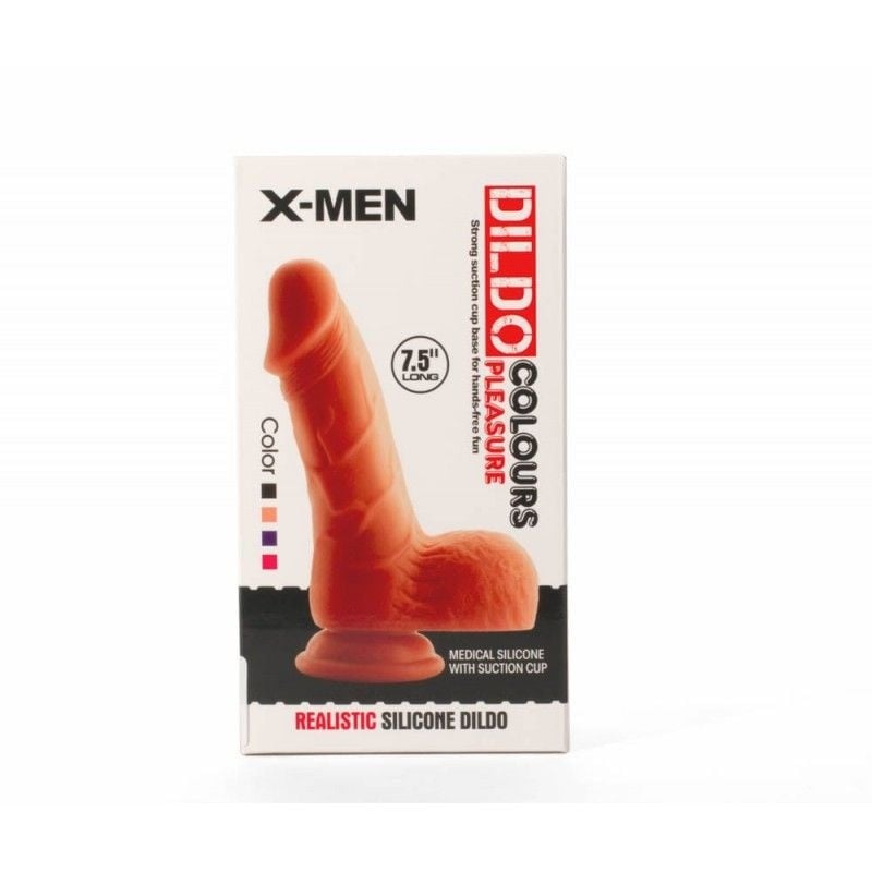 Dildo mic realistic cu vene pronuntate, testicule si ventuza de fixareSilicon Pleasure Black (15cm) - 2 | YEO