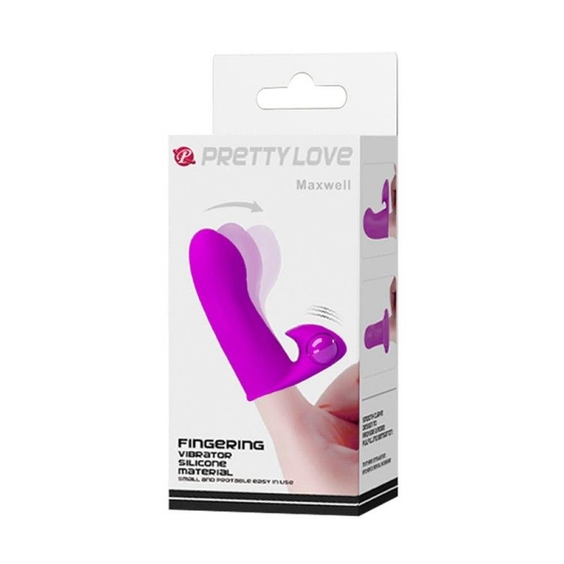 Manson pentru deget cu vibratii Finger sleeve vibrator, Silicone, Pretty Love Maxwell 8,2cm