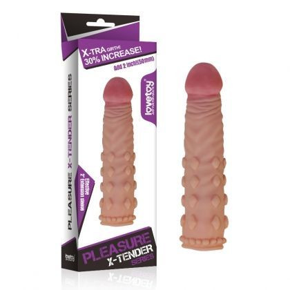 Manson prelungitor penis Pleasure X-Tender Penis Sleeve Flesh 18.5cm