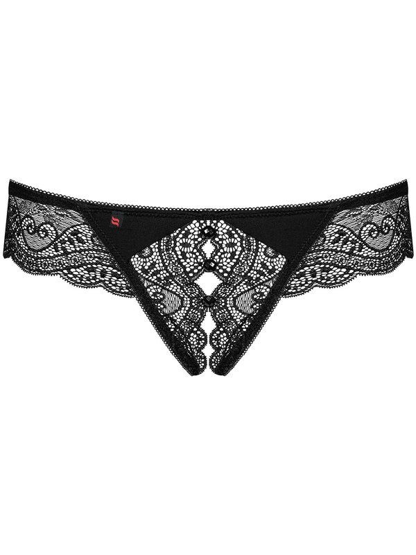 Miamor crotchless thong Obsessive, black - S/M - 2 | YEO