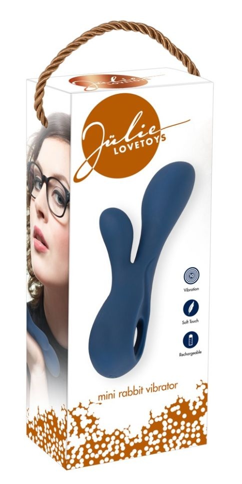 Mini vibrator iepure din silicon cu 10 moduri de vibratie Mini Rabbit Vibrator (15cm) - Reincarcabil