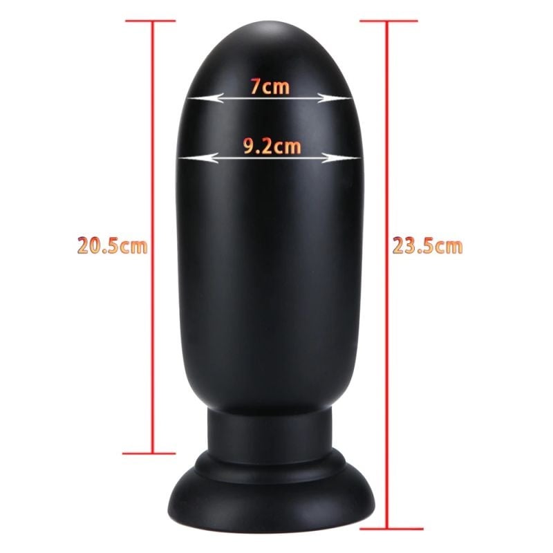 Plug anal de dimensiuni gigantice X-MEN Huge Butt Plug Black (23.5cm x 9.2cm)