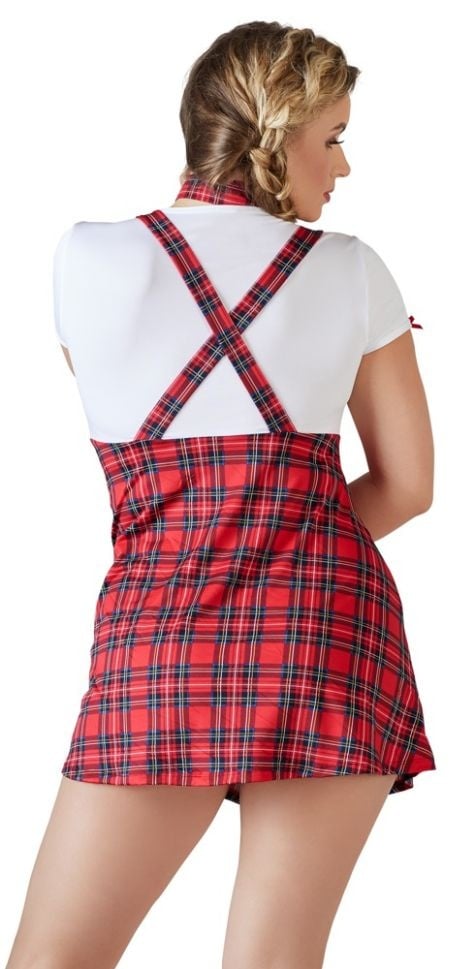 Rochie de scolarita cu bretele si cravata Costumatie scolarita Cottelli Plus - L