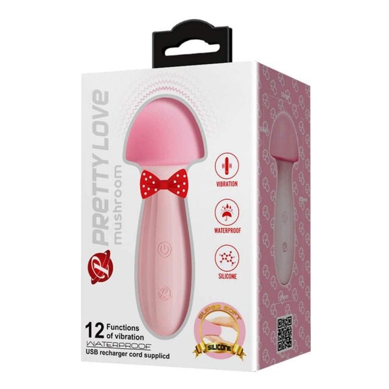 Vibrator bagheta mic, cu cap moale si gatul flexibil Pretty Love Mushroom