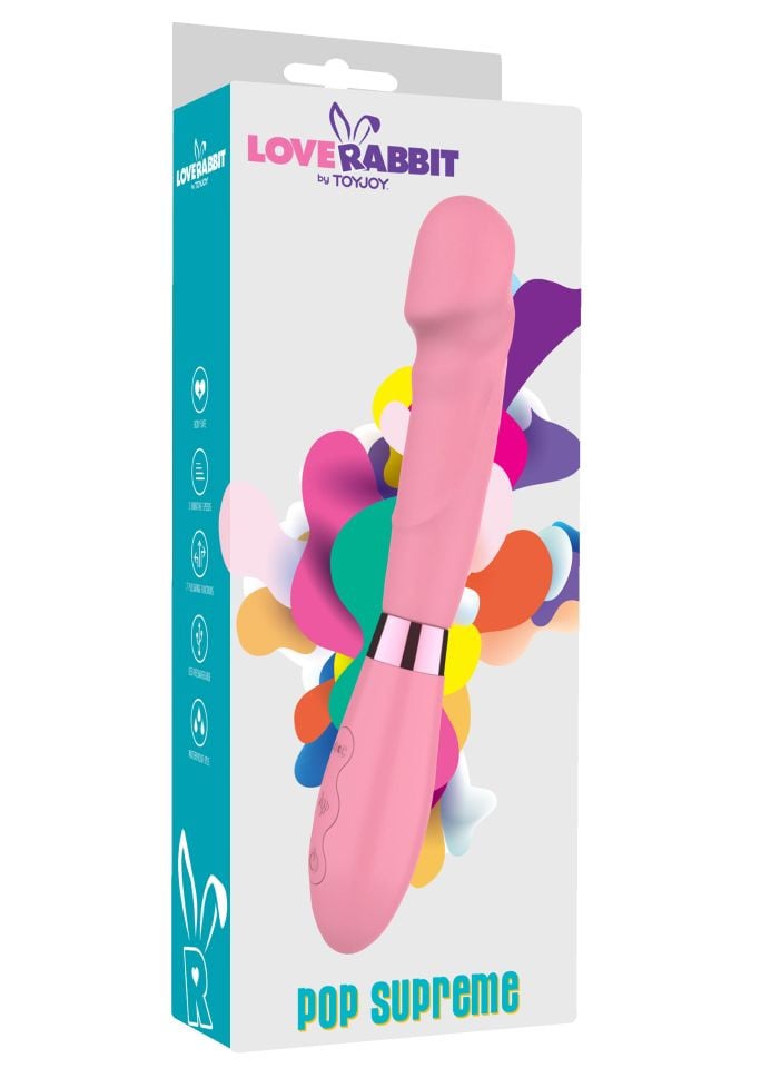 Vibrator clasic de lux cu un ax vibrator flexibil, o forma ergonomica Pop Supreme Vibrator (21cm)