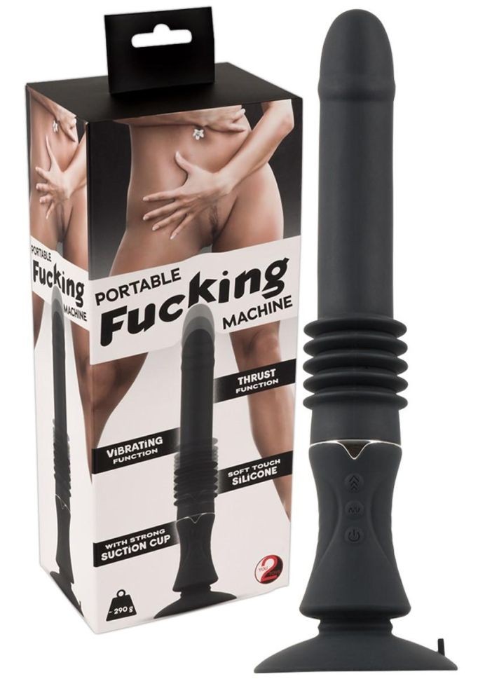 Vibrator cu funcție de împingere și ventuză Portable Fucking Machine - Miscare Sus/Jos