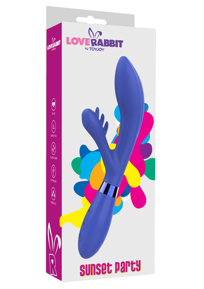 Vibrator cu stimulator clitoridian Sunset Party Vibrator (23 cm)