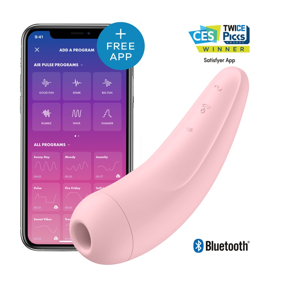 Vibrator cu unde de presiune inteligent SATISFYER - CURVY 2 Satisfyer Connect