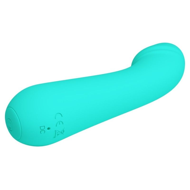 Vibrator din silicon Cetus Turcoaz, 12 Moduri Vibratii, Sillicon, 15 cm