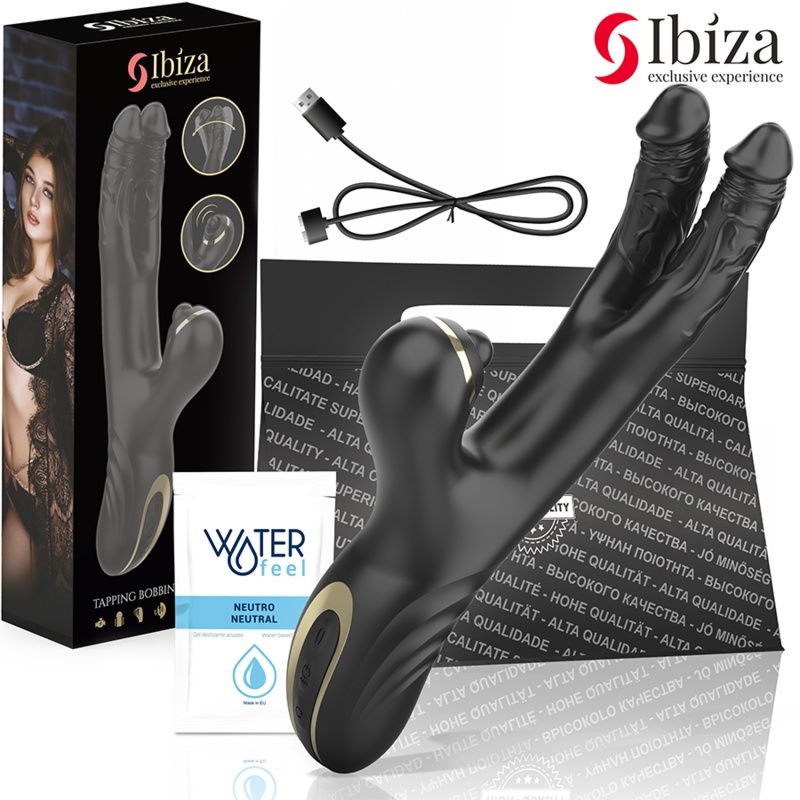 Vibrator Dublu Ibiza - Two Dragons Double Vibrator Black