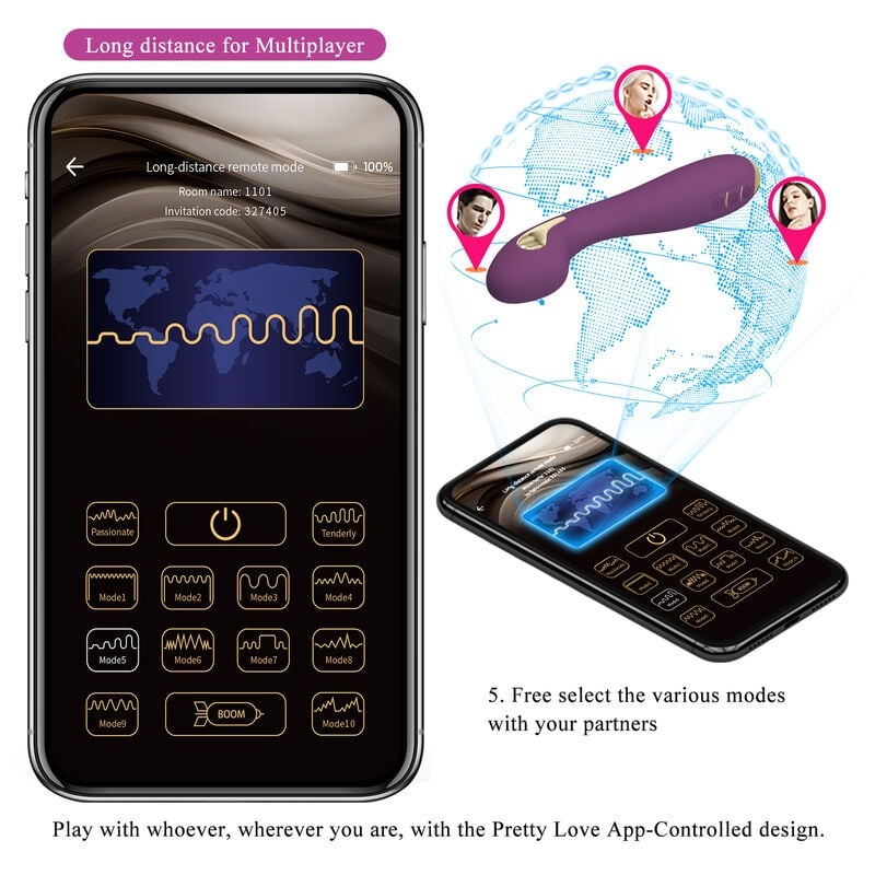 Vibrator inteligent Pretty Love Hector Electroshock Vibrator