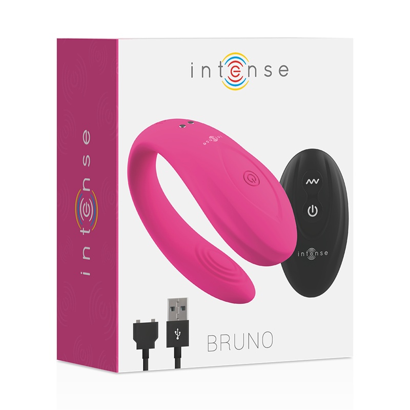 Vibrator pentru cupluri Intense Bruno Partner Double Pink Pleasure - 1 | YEO