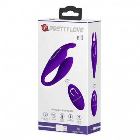 Vibrator pentru cupluri Pretty Love Bill Purple