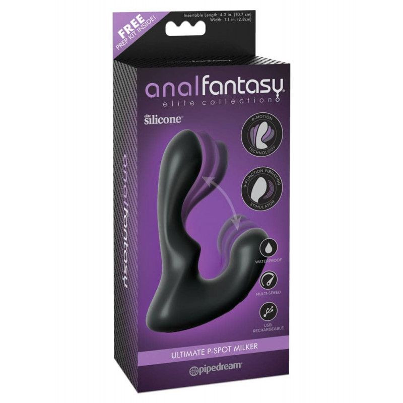 Vibrator prostata Anal Fantasy Elite Collection Ultimate P-Spot Milker inserabil 10.7cm