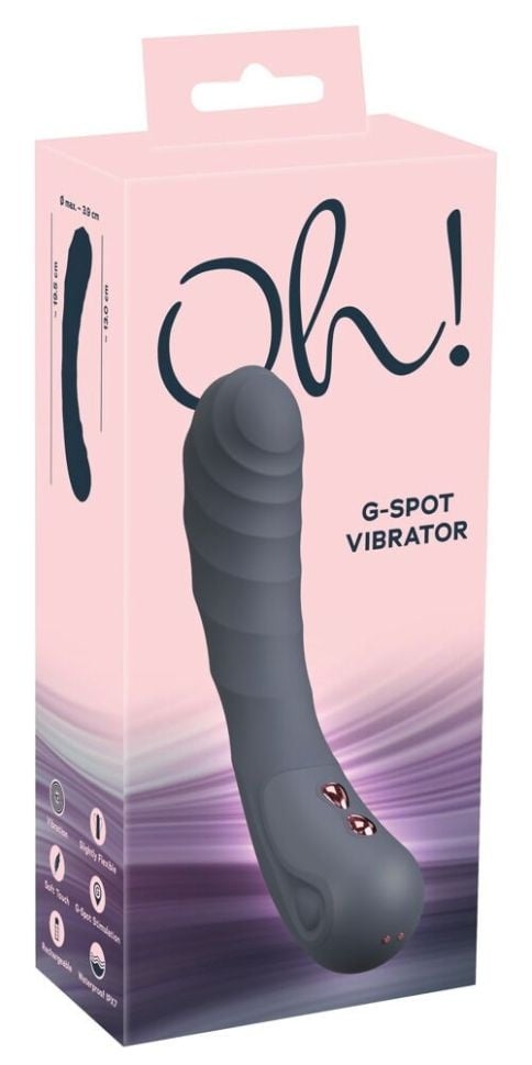 Vibrator punct G cu caneluri stimulatoare 10 moduri de vibratie Oh! G-Spot Vibrator