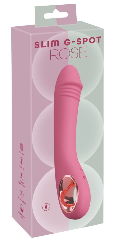 Vibrator punct G Slim G-Spot Rose