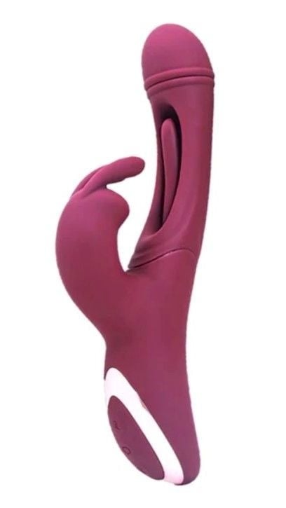 Vibrator rabbit din Silicon Vibrating & Tapping,USB, 24.1 cm