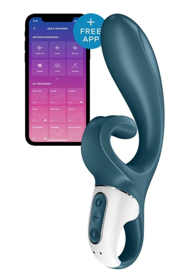 Vibrator stimulator Satisfyer Hug me grayblue (21cm)