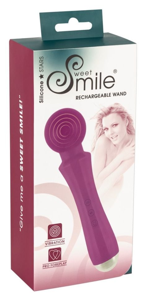 Bagheta de masaj cu 3 viteze, Rechargeable Wand vibrator (20.2cm)