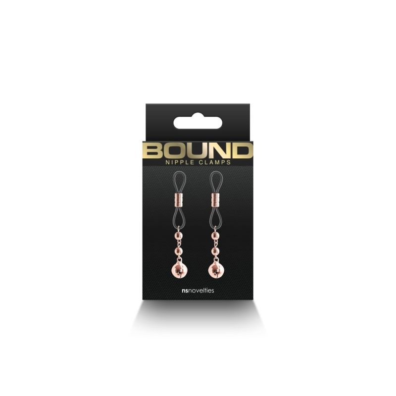 Clemele ajustabile pentru mamelon Bound - Nipple Clamps - D1 - Rose Gold