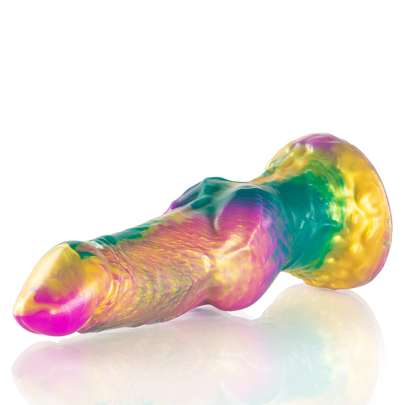 Dildo bizare din silicon EPIC - IRIS DILDO WITH RAINBOW TESTICLES OF PLEASURE - 2 | YEO