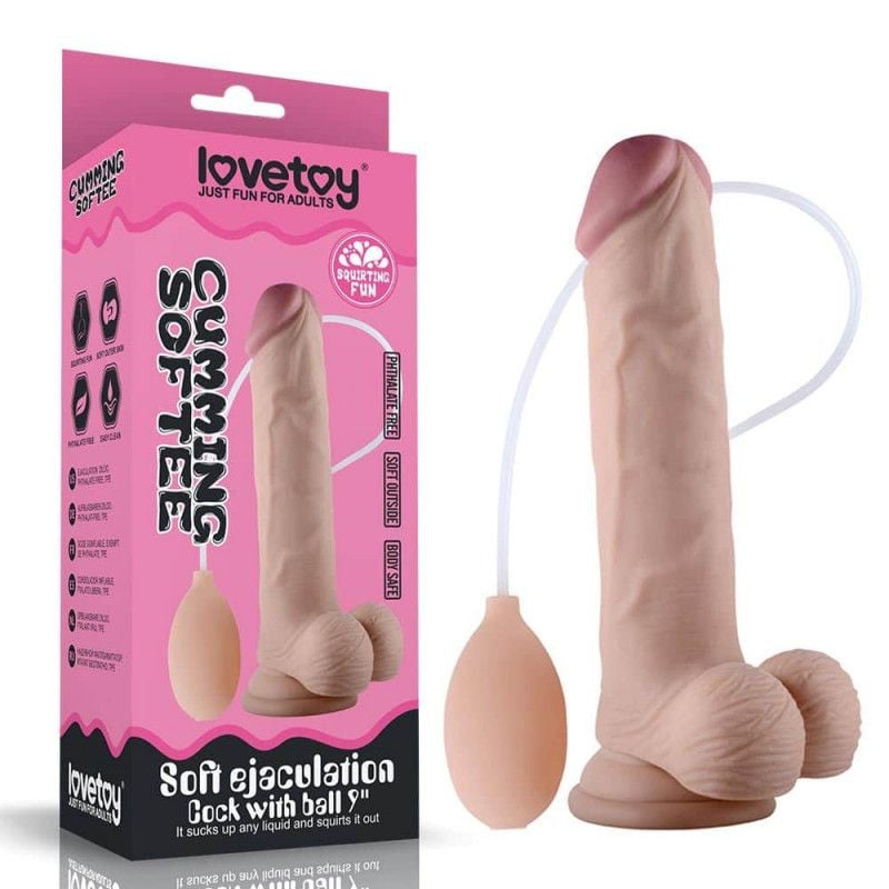 Dildo cu ejaculare Soft Ejaculation Cock With Ball 23cm