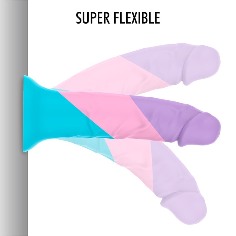 Dildo cu ventuza din silicon super flexibil MYTHOLOGY - ASHER PASTEL DILDO marime M - 1 | YEO