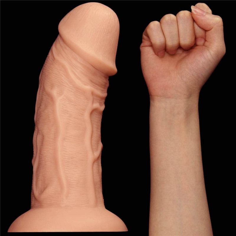 Dildo de marime gigantica Realistic Curved Dildo Flesh 23 x 6.5cm