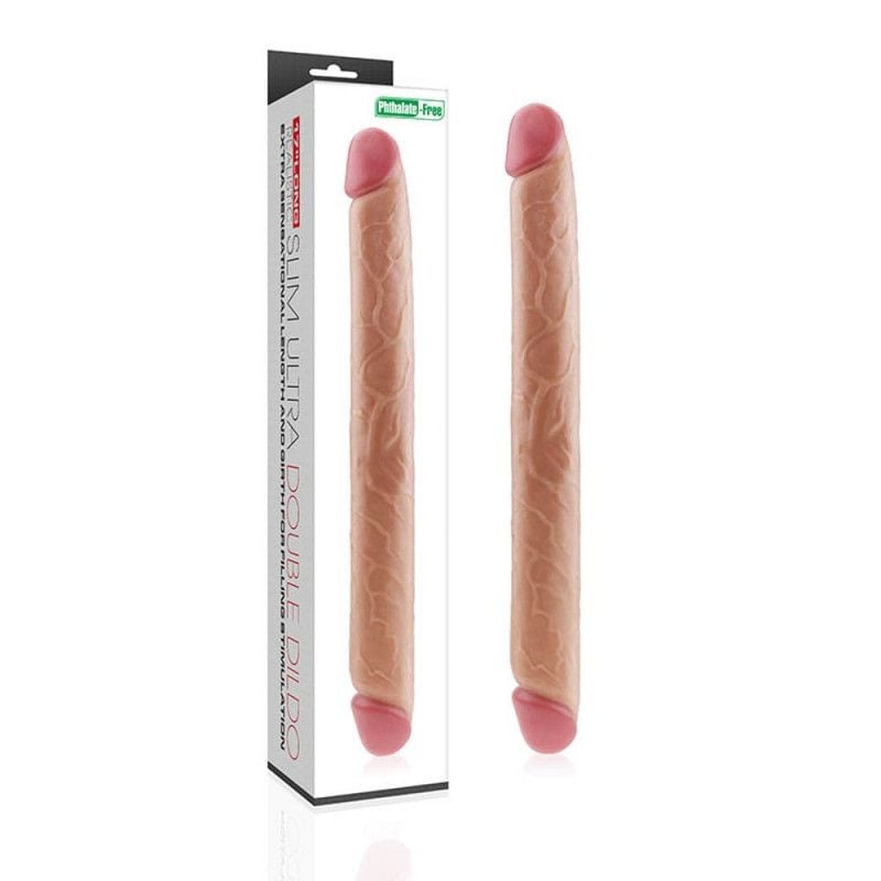 Dildo dublu din material moale si flexibil Realistic Ultra Double Dildo 45cm