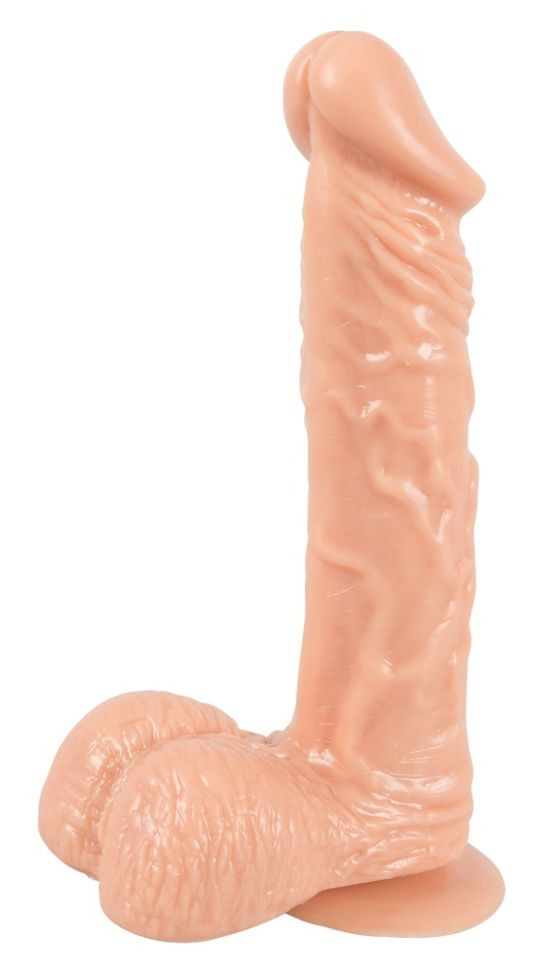 Dildo realist cu gland bombat, vene pronuntate si testicule European Lover large (22.5cm)