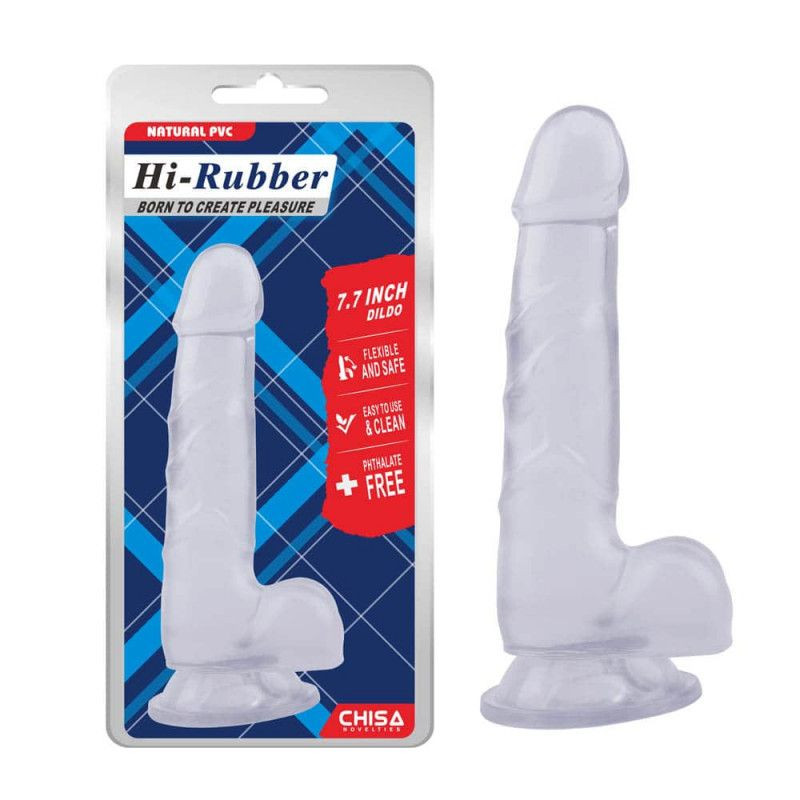 Dildo transparent din material moale si flexibil 7.7 Inch-Dildo Jelly Clear (17cm)