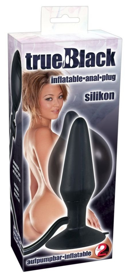 Dop anal gonflabil True Black Inflatabil - 1 | YEO