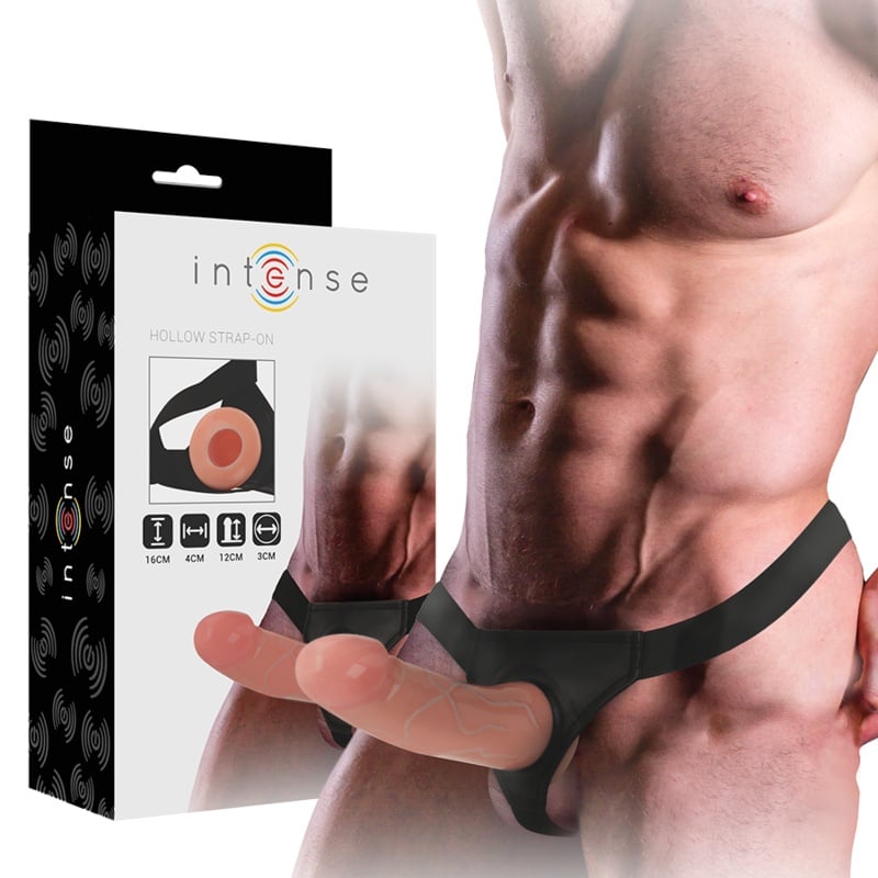 Ham Strap-on INTENSE cu prelungitor penis lungime 16x3 cm