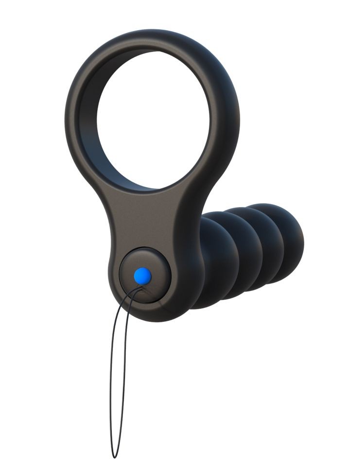 Inel penis cu vibratii, stimulator anal si telecomanda wireless DOUBLE PENETRATOR BLACK - 2 | YEO