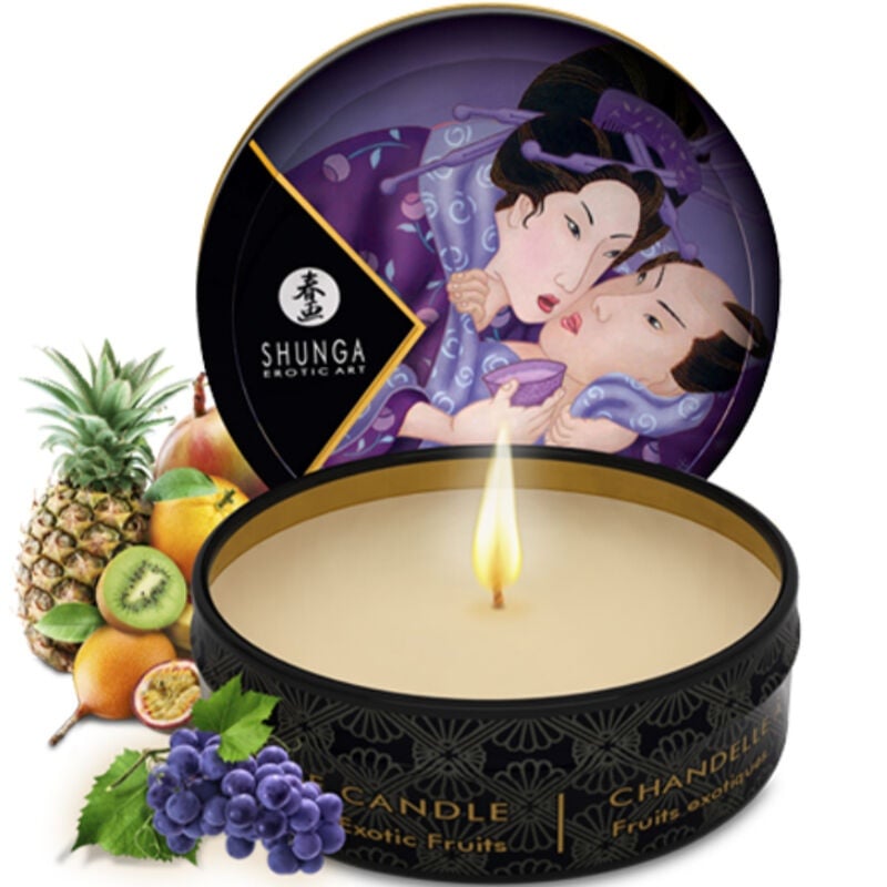 Kit masaj erotic pentru cupluri Shunga - Secret Geisha Exotic Fruits Kit